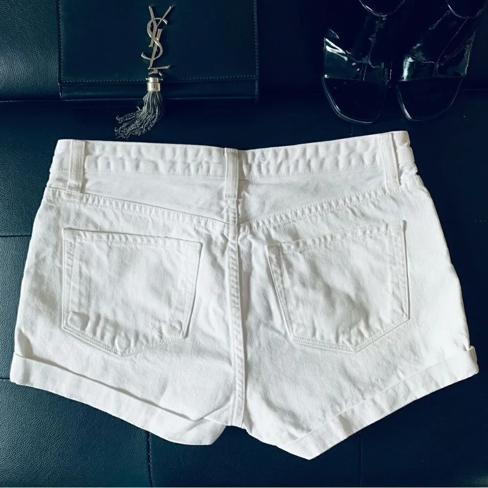 J BRAND WHITE DENIM SHORTS